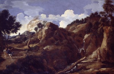 Gebirgslandschaft mit herannahendem Sturm von Gaspard Poussin Dughet